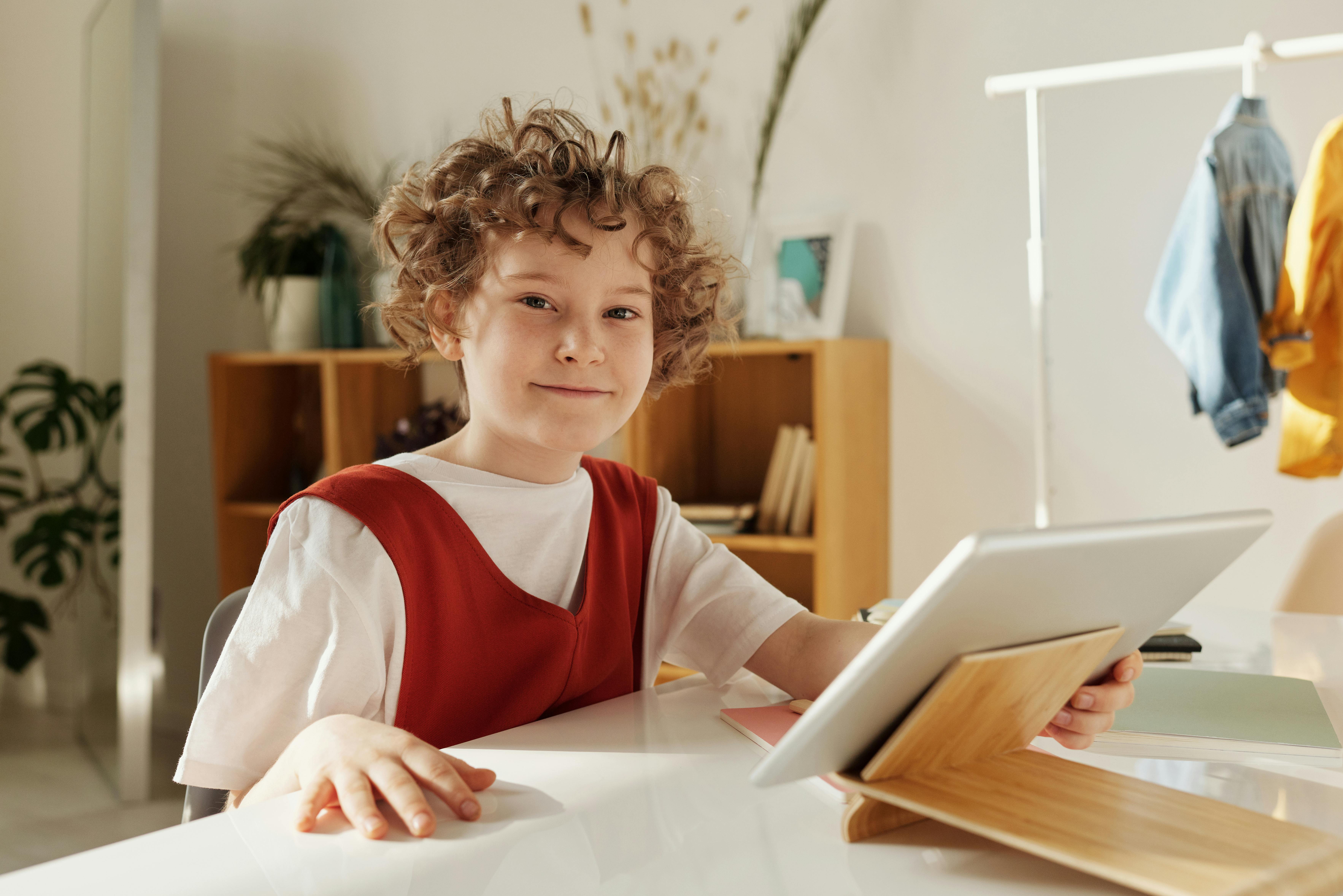 Student learning at desk
